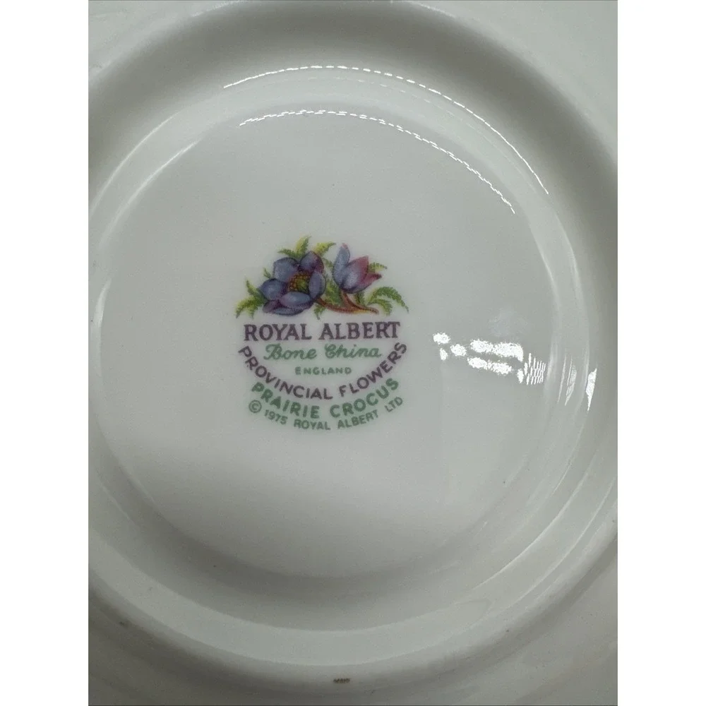 Vintage Royal Abert Provincial Flower Prairie Crocus Fine Bone‎ Teacup & Saucer